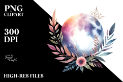 Vibrant Boho Moon Sticker Product Image 2