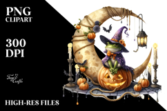 Watercolor Frog in Halloween Style PNG Product Image 2