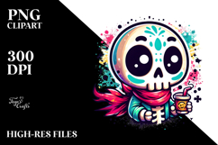 Confused Skeleton Design, Transparent PNG Product Image 2