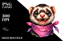 Funny Ferret Goat Sticker Product Image 2