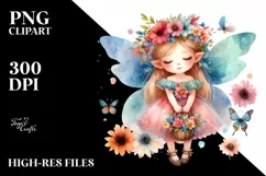 Small Cute Fairy Tumbling with Flower Petals Product Image 3