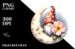 Cute Gnome with Primrose PNG Product Image 2