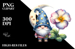 Watercolor GNOME with Primrose PNG Product Image 2