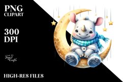 Vibrant Baby Rhino, Transparent PNG Product Image 1