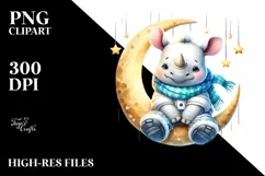 Vibrant Baby Rhino, Transparent PNG Product Image 1