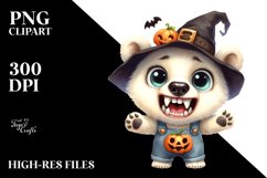 Baby Polar Bear Halloween | Sublimation Clipart Product Image 1