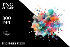 Colorful Watercolor Particles with Stains Product Image 1