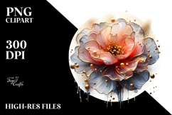 Glossy Poppy Watercolor Splash PNG Product Image 2