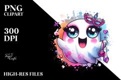 Glam Ghost in Watercolor, Transparent PNG Product Image 2