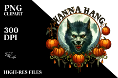 Retro Werewolf Portrait,High-Res PNG Product Image 2