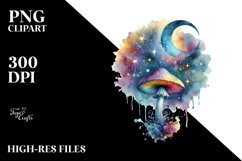 Colorful Celestial Mushroom Watercolor Product Image 3