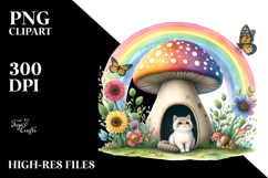 Mushroom Castle Watercolor Fantasy Product Image 2