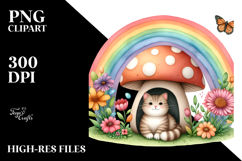 Whimsical Mushroom Home Illustration Product Image 2