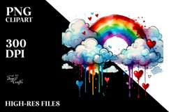 Colorful Clouds with Rainbow PNG Product Image 2