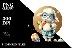 Lamb in Beachwear, Transparent PNG Product Image 2