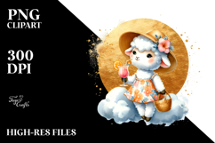 Cute Lamb in Beachwear, Transparent PNG Product Image 2