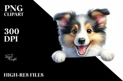 Enthusiastic Funny Collie | Watercolor Clipart Product Image 3