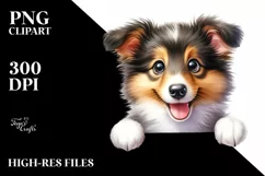 Enthusiastic Funny Collie | Watercolor Clipart Product Image 3