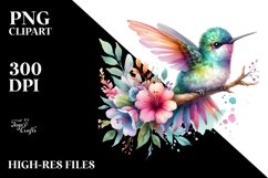 Baby Hummingbird Sublimation Clipart Product Image 1