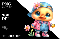 Vibrant Cute Duck with Party Hat PNG Product Image 2