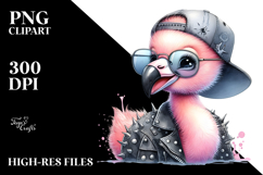 Cute Baby Flamingo with Hat, High-Res PNG Product Image 2