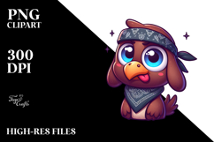 Goofy Bird with Bandana PNG Product Image 2