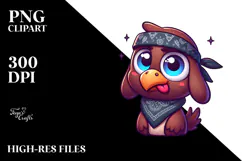 Goofy Bird with Bandana PNG Product Image 2