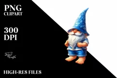 Vibrant Summer Gnome Digital Painting Clipart Product Image 1