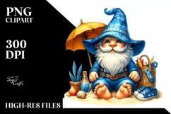 Vibrant Summer Gnome Digital Painting Clipart Product Image 3