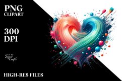Paint Brush Style Heart PNG Product Image 2
