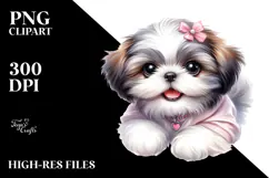 Cartoon Shih Tzu, Transparent PNG Product Image 2