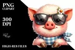 Funny Baby Pig Lamb PNG Product Image 3