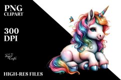 Colorful Baby Unicorn with Street Scene Product Image 1