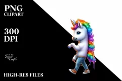 Colorful Baby Unicorn with Street Scene Product Image 3
