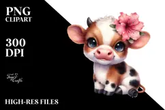 Azalea Hignland Cow with Big Eyes PNG Product Image 2