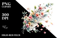 Tumbling Spring Petals Wind | Sublimation Clipart Product Image 3