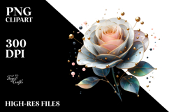 Rose with Splash, PNG Product Image 2