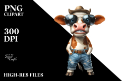 Expressive Contempt Cow Sticker Product Image 2