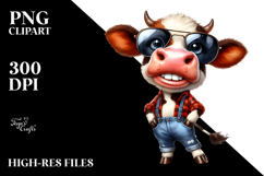 Expressive Contempt Cow Sticker Product Image 2