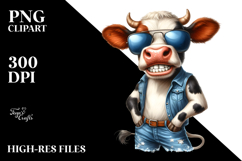 Expressive Contempt Cow Sticker Product Image 2