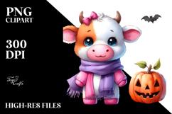 Farm Baby Cow Halloween Clipart Product Image 2