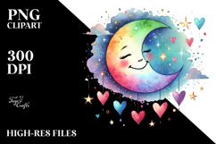Colorful Moon PNG Product Image 2