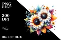 Colorful Sunflower PNG Product Image 1