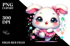 Cute Baby Rabbit with Big Eyes PNG Product Image 2
