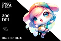 Cute Baby Rabbit Dancing Awkwardly PNG Product Image 2