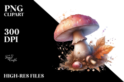 Pastel Mushroom Watercolor Splash Product Image 2