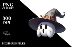 Funny Digital Painting of Witch Hat PNG Product Image 2