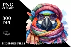 Funny Parrot Scarf Clipart Product Image 3