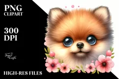 Watercolor Funny Baby Pomeranian Product Image 3