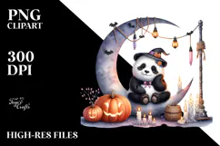 Watercolor Koala in Halloween Style PNG Product Image 2